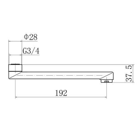 Излив для кухонного смесителя FASHUN A20F, хром