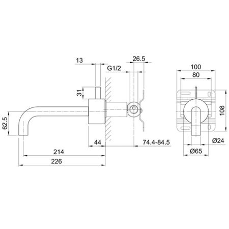 Внутрення часть, Fantini, Fukasawa, назначение-для смесителя, стандарт подвода воды-1/2"